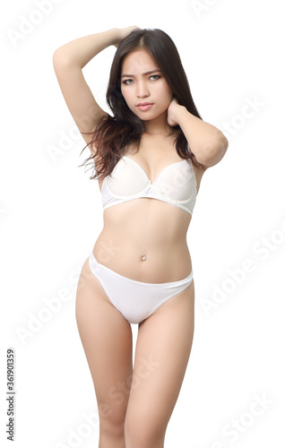 woman white bikini