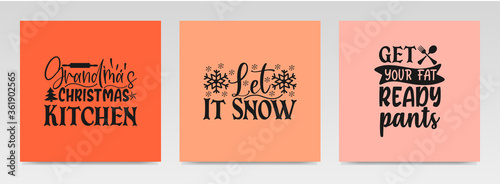 Pot holder quotes letter typography set illustration.