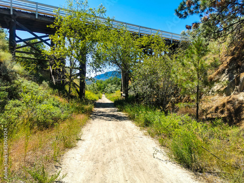 Cycling Trails KVR Kettle Valley Through Vineyards and Orchards Beautiful Landscapes photo