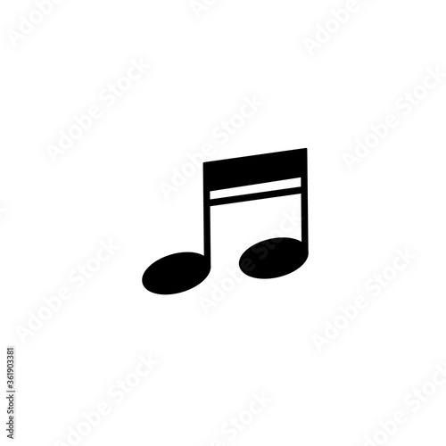 Music note icon vector