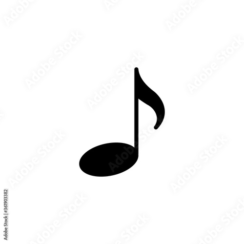 Music note icon vector