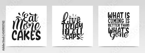 Relax quotes letter typography set illustration.