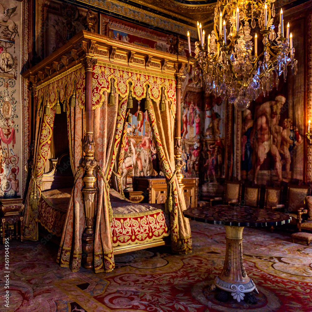Fontainebleau castle interior hi-res stock photography and images