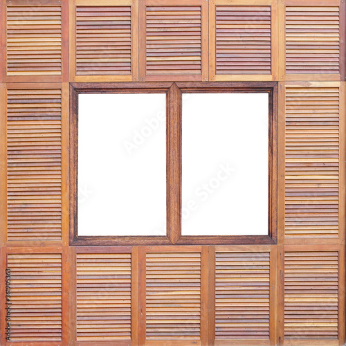 Fototapeta Naklejka Na Ścianę i Meble -  Wooden wall and window frame texture background