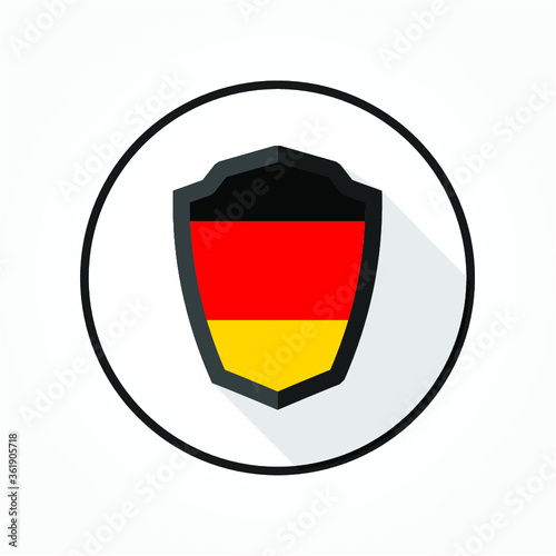 germany shield icon vector illustration