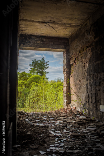 doorway in abandoned factory