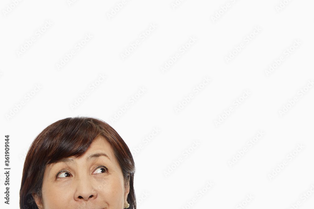 Upper portion of a woman's face Upper portion of a woman's face