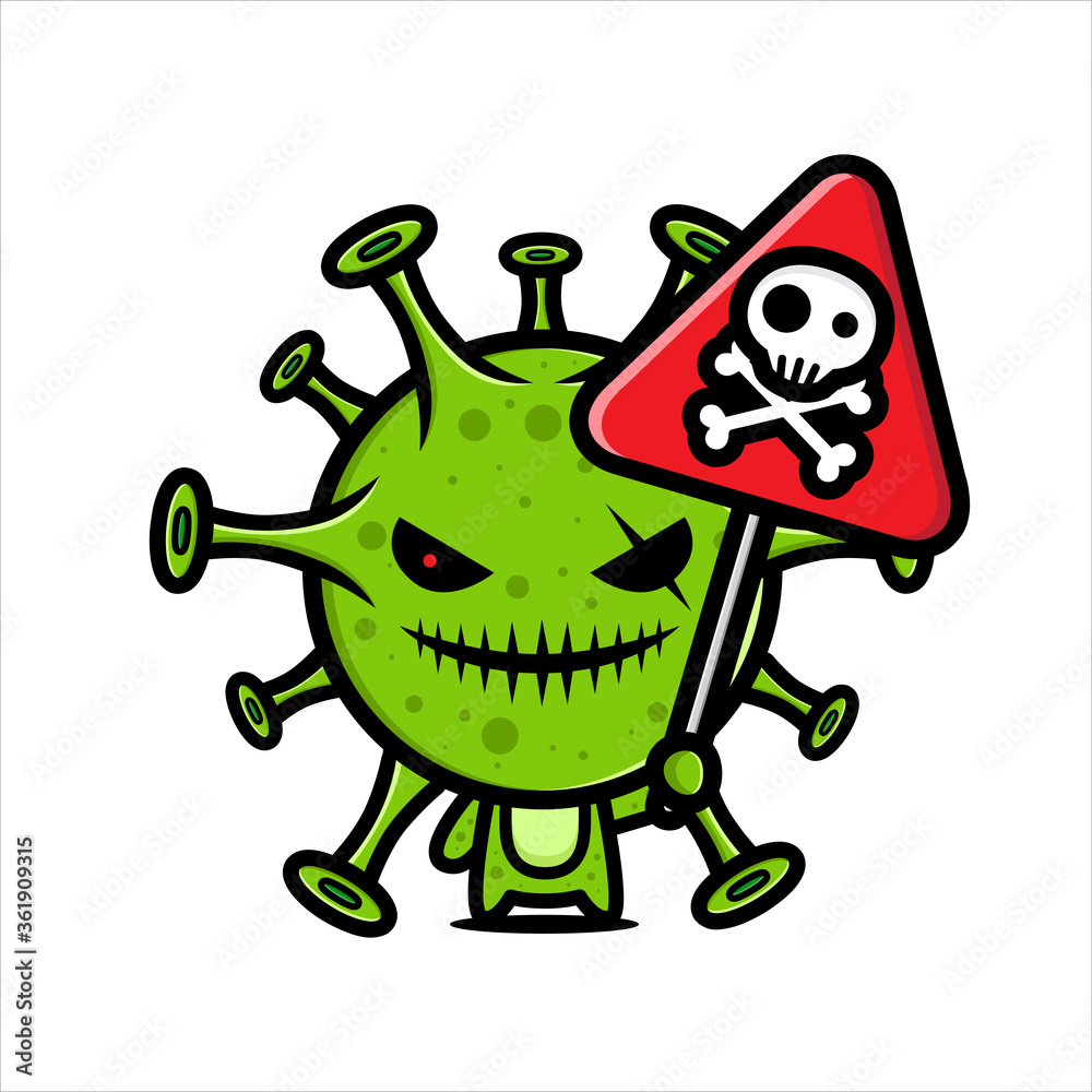 Fototapeta premium Virus vector design of dangerous sign