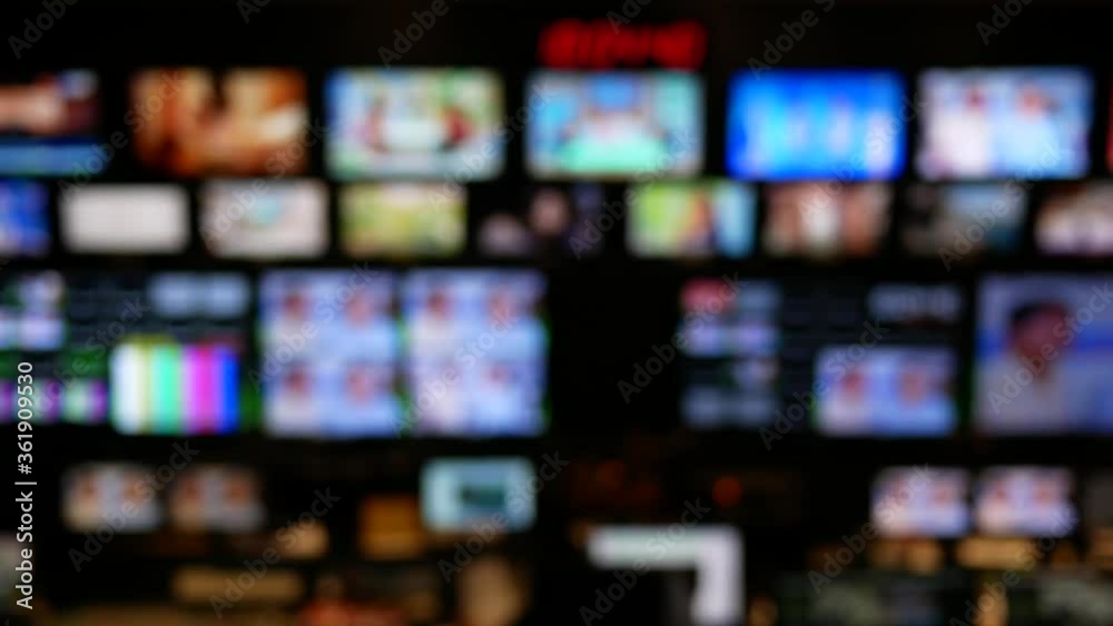 abstract blurred of studio at TV station. abstract blurred of studio at TV station.