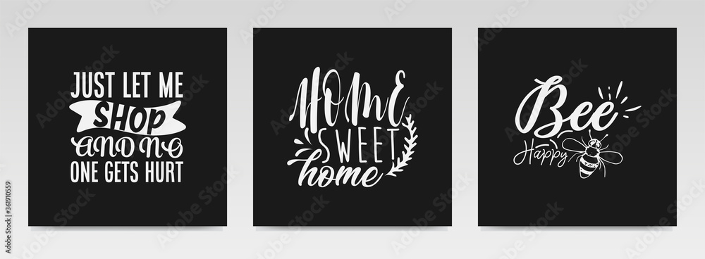 Tote bag and sign making quotes letter typography set illustration. Tote bag and sign making quotes letter typography set illustration.