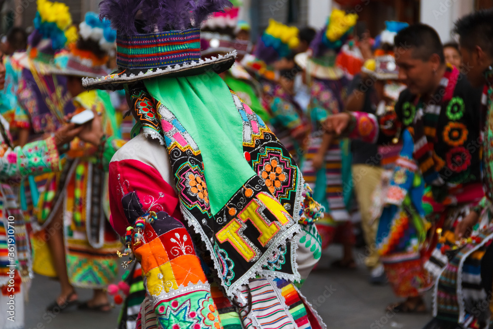 Fototapeta premium Colorful Typical Peruvian and Latin American dance