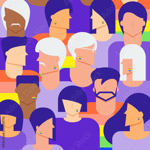 Diversity LGBTQ people background.