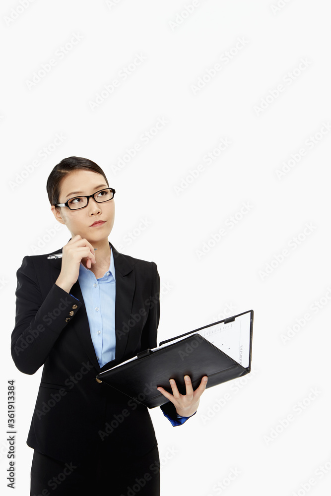 Businesswoman contemplating Businesswoman contemplating