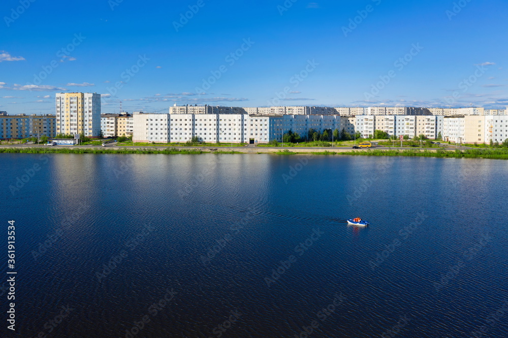 Fototapeta premium The city of Nadym in the Yamalo-Nenets district of Russia