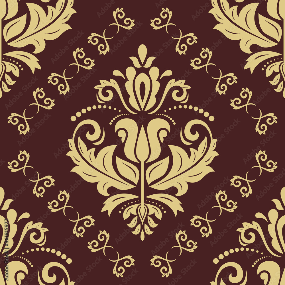 Orient classic golden pattern. Seamless abstract background with vintage elements. Orient background. Ornament for wallpaper and packaging Orient classic golden pattern. Seamless abstract background with vintage elements. Orient background. Ornament for wallpaper and packaging