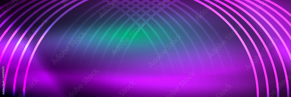 Shiny neon lines, stripes and waves, technology abstract background. Trendy abstract layout template for business or technology presentation, internet poster or web brochure cover, wallpaper Shiny neon lines, stripes and waves, technology abstract background. Trendy abstract layout template for business or technology presentation, internet poster or web brochure cover, wallpaper