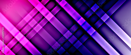 Bright gradient neon lines abstract background