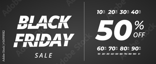 Black Friday Sales banner gradient background