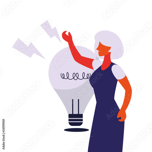woman with concept and creation ideas