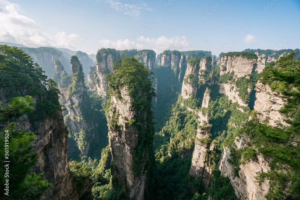 Green nature, the magical natural scenery of China's Zhangjiajie National Forest Park.