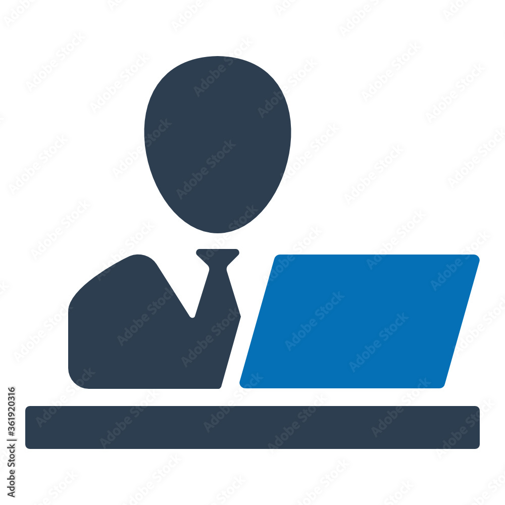 Using laptop icon Using laptop icon