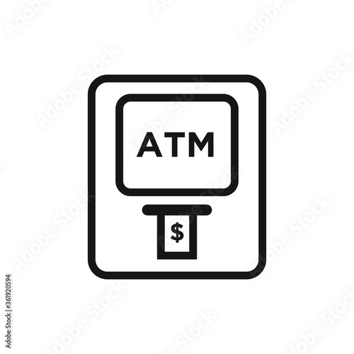 ATM icon design isolated on white background. vector illustration