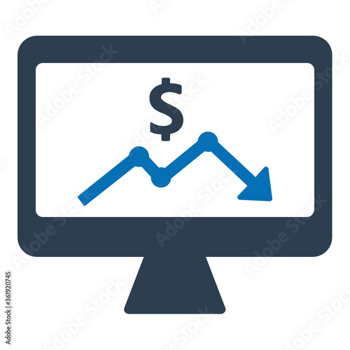 Financial loss report icon