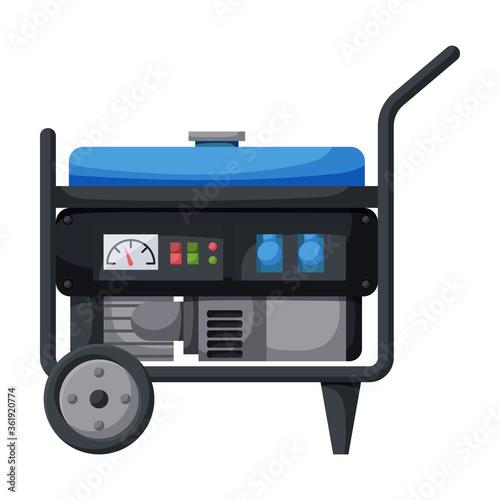Generator vector icon.Cartoon vector icon isolated on white background generator.