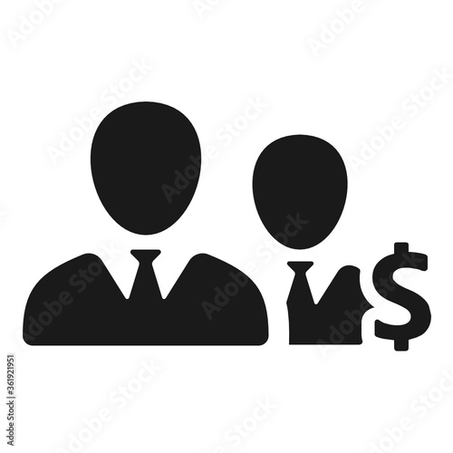 Business partner flat vector icon.