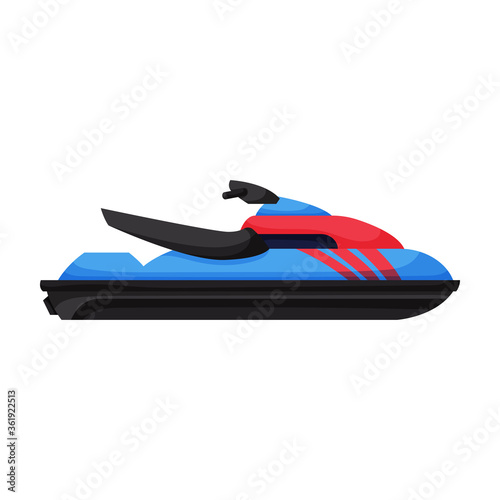 Jet ski vector icon.Cartoon vector icon isolated on white background jet ski.