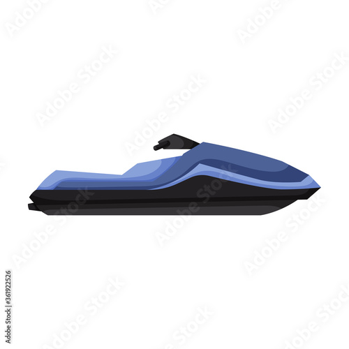 Jet ski vector icon.Cartoon vector icon isolated on white background jet ski.