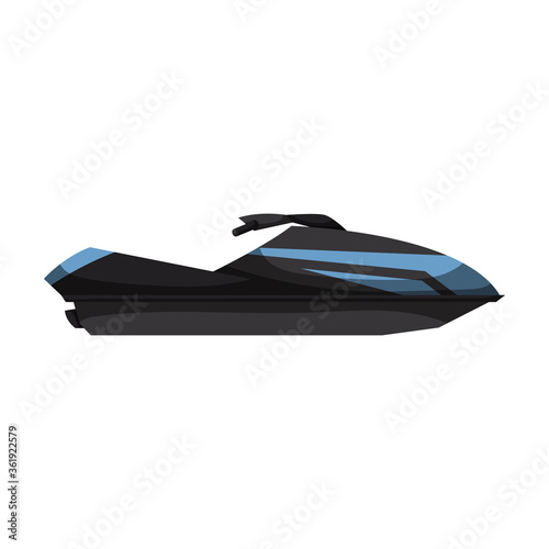 Jet ski vector icon.Cartoon vector icon isolated on white background jet ski.
