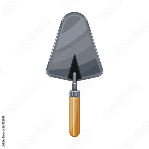 Trowel vector icon.Cartoon vector icon isolated on white background trowel.