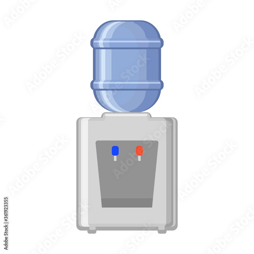 Water cooler vector icon.Cartoon vector icon isolated on white background water cooler.