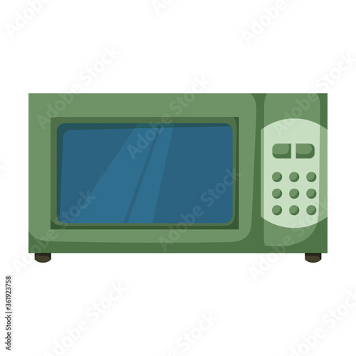 Microwave vector icon.Cartoon vector icon isolated on white background microwave.