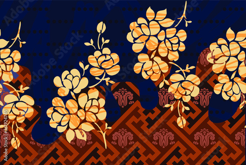 Batik Indonesian: is a technique of wax-resist dyeing applied to whole cloth, or cloth made using this technique originated from Indonesia.