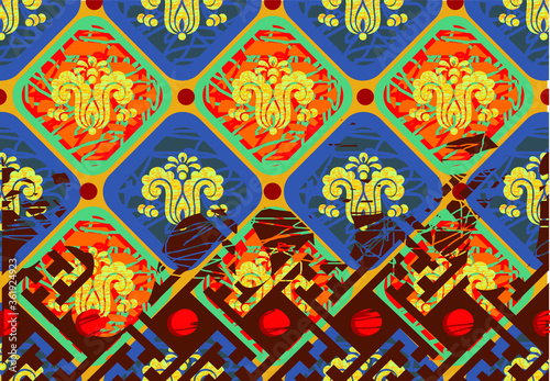 Batik Indonesian: is a technique of wax-resist dyeing applied to whole cloth, or cloth made using this technique originated from Indonesia.