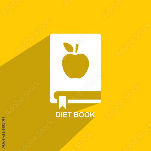 diet book icon, health icon vector