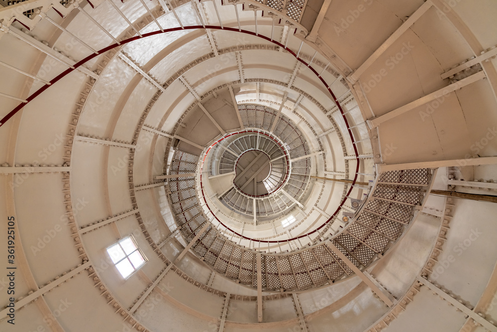 Round staircase in the interior of the Poti lighthouse, travel Round staircase in the interior of the Poti lighthouse, travel