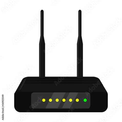 Router vector icon.Cartoon vector icon isolated on white background router.