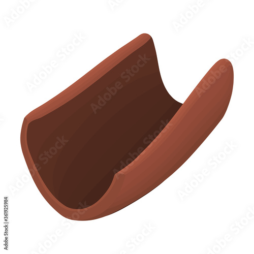 Chocolate vector icon.Cartoon vector icon isolated on white background chocolate.