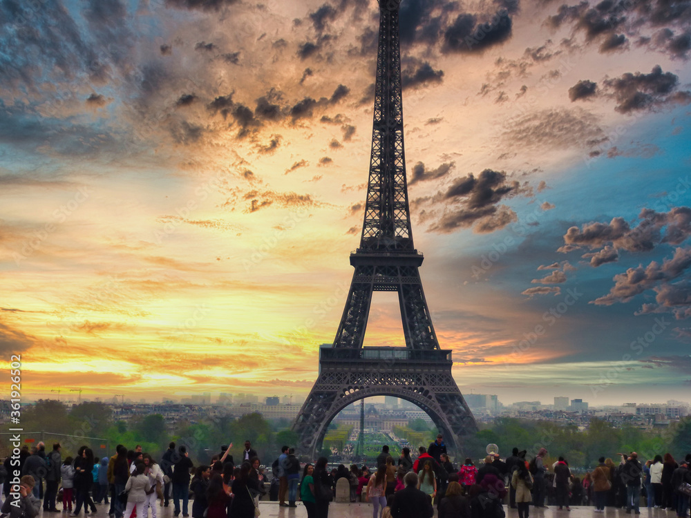 The Eiffel Tower, Paris, France. UNESCO World Heritage Site