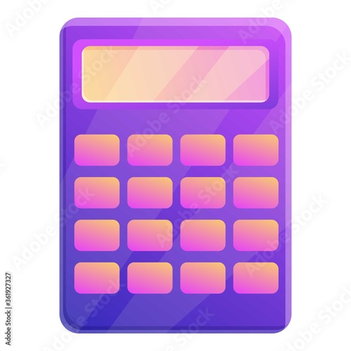 University calculator icon. Cartoon of university calculator vector icon for web design isolated on white background