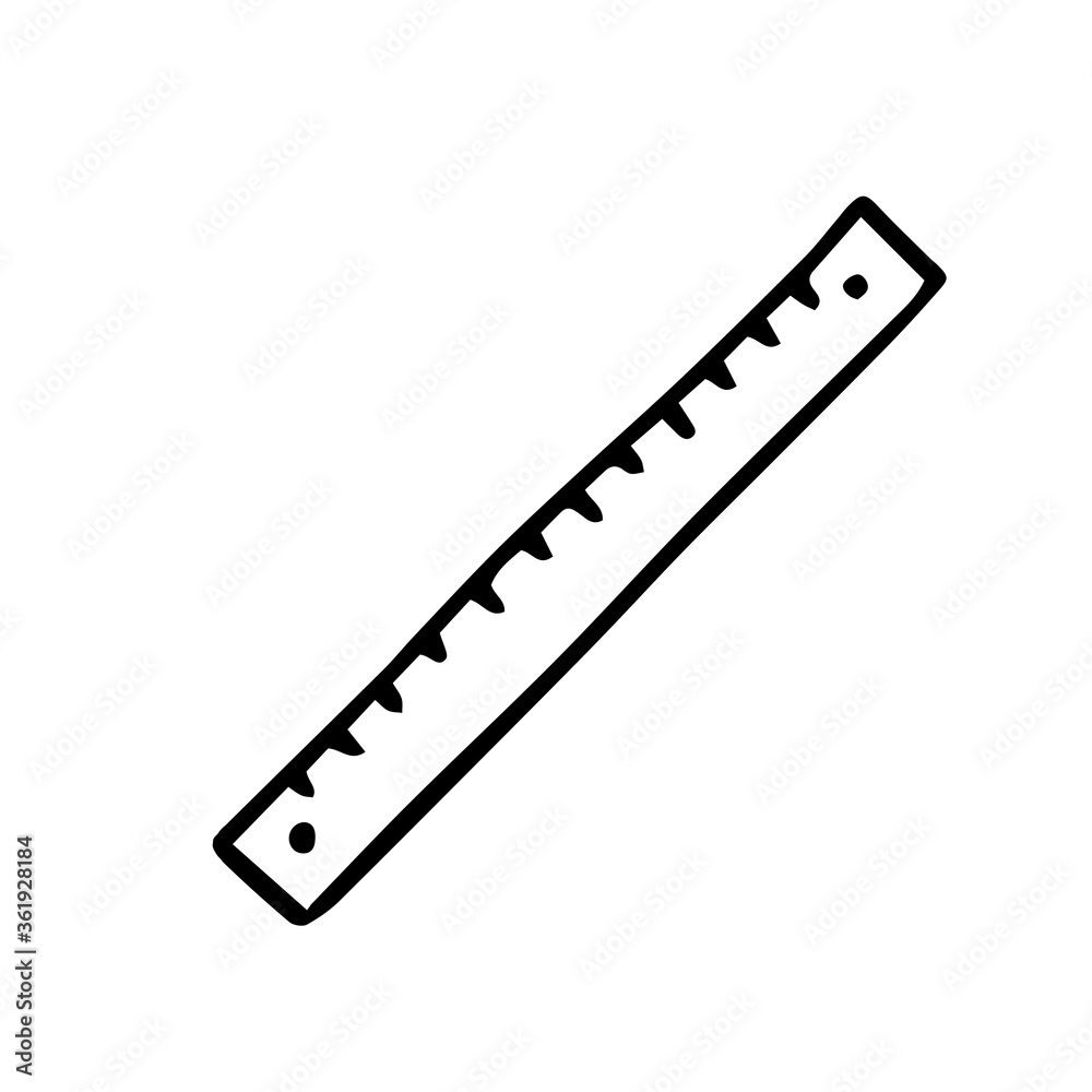 doodle hand-drawn ruler school doodle hand-drawn ruler school