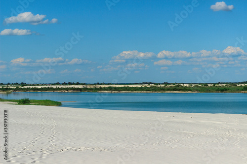 sandy beach by the river