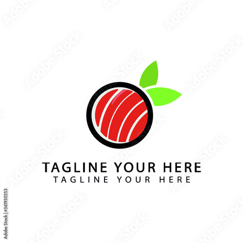 Sushi rolls japanese food isolated on white background. California Sushi roll with tuna, vegetables and unagi sauce closeup. Japan restaurant menu.