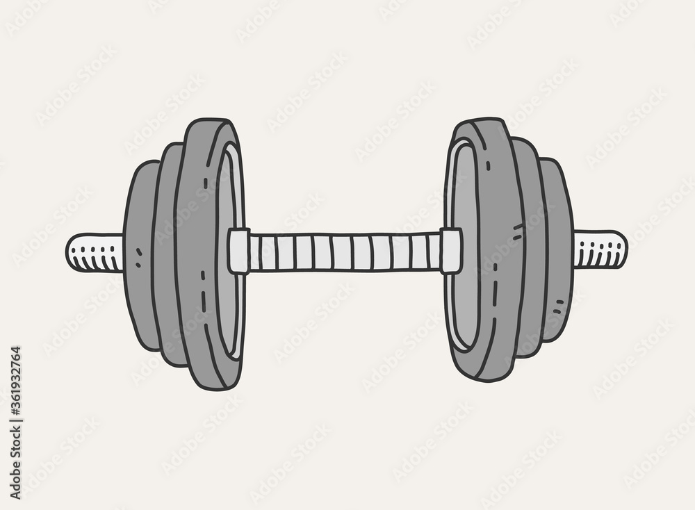 Barbell doodle, hand drawn vector doodle illustration of a barbell for fitness and strength exercise Barbell doodle, hand drawn vector doodle illustration of a barbell for fitness and strength exercise