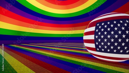 Gay Pride Party United States of America July video animation