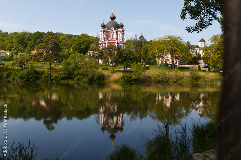 Orthodox church in Republic of Moldova. Christianity. Beautiful view of the Capriana Monastery. Russian Church. Visit Moldova. Europe. Church building.