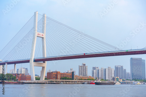 Nanpu Bridge, one of the biggest bridge over Huangpu River, in Shanghai, China.
